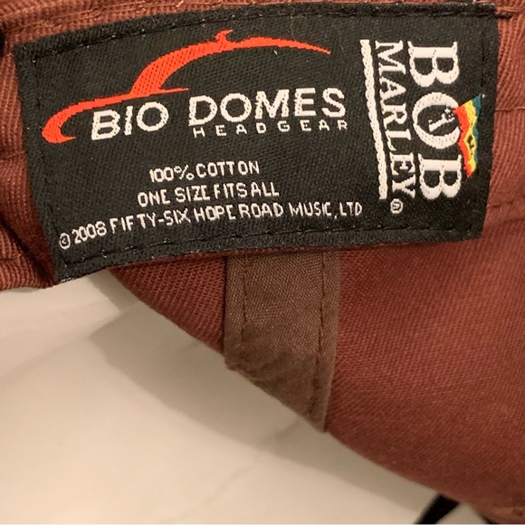 Bob Marley Adjustable Hat Brown Distressed Buckleback Rasta Streetwear Jamaica - Picture 8 of 9